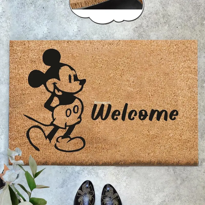 Welcome Goofy Doğal Koko Hindistan Cevizi Kapı Önü Paspas 60x40cm