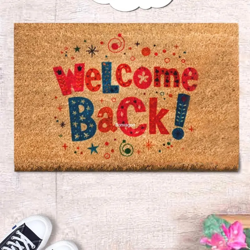 Welcome Mobility Doğal Koko Hindistan Cevizi Kapı Önü Paspas 60x40cm