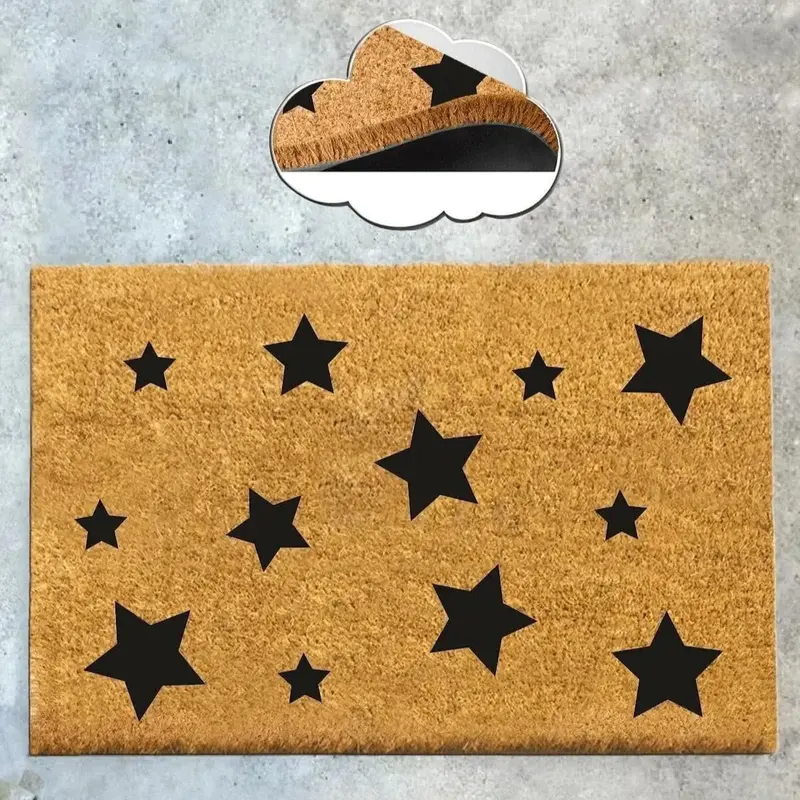 Welcome Stars Doğal Koko Hindistan Cevizi Kapı Önü Paspas 60x40cm