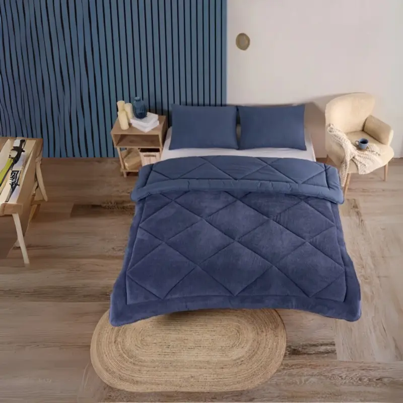 Welsoft Tek Kişilik Yorgan 155x215 cm Indigo