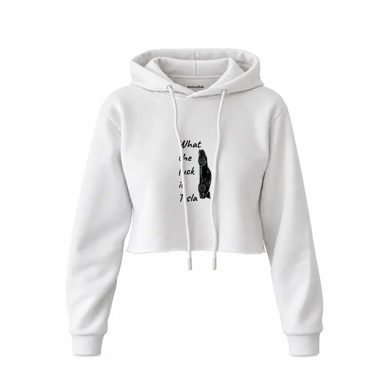 What The Fuck Is Tesla Crop Hoodie