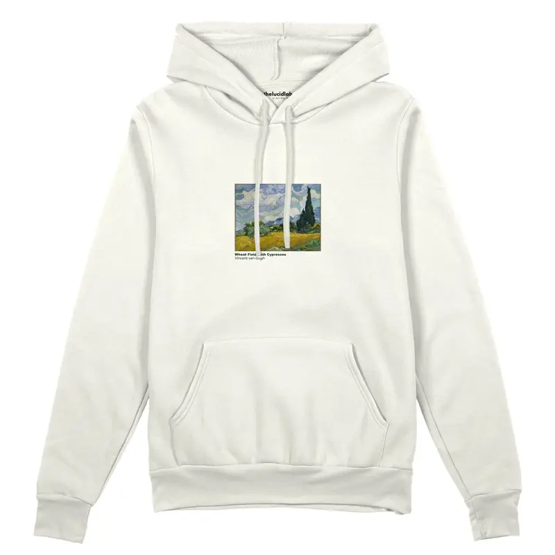 Wheat Field with Cypresses Oversize Hoodie