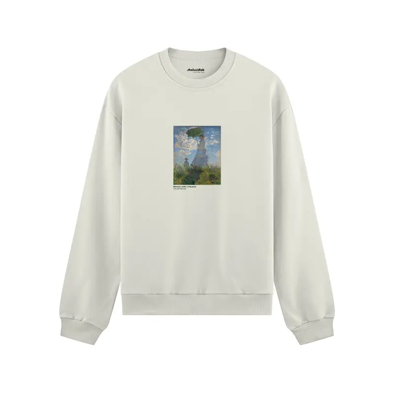 Woman with a Parasol Oversize Sweatshirt