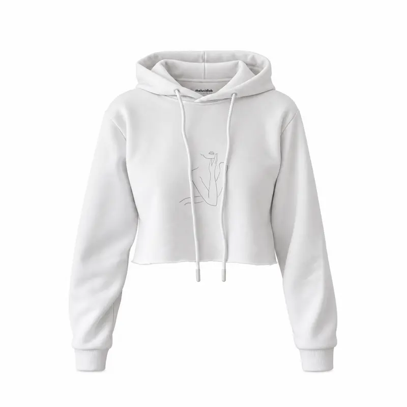 Women / Kadın Silüeti Crop Hoodie