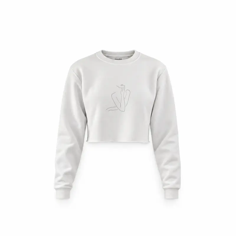 Women / Kadın Silüeti Crop Sweatshirt