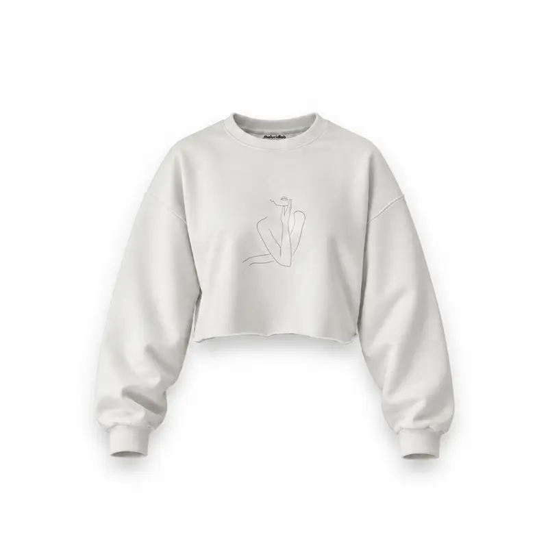 Women / Kadın Silüeti Oversize Crop Sweatshirt