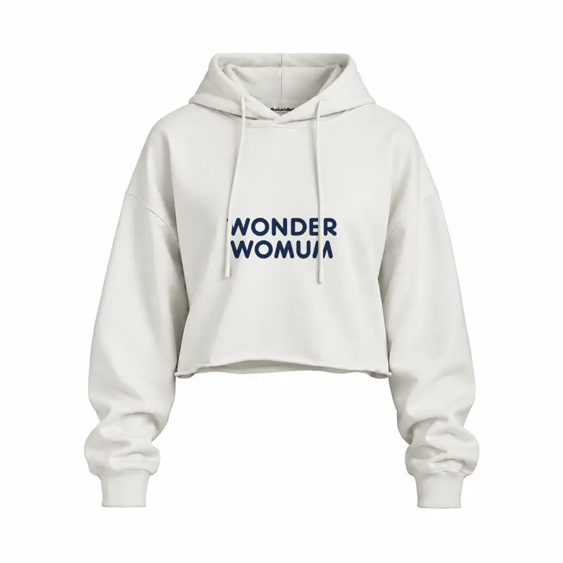 Wonderwomum Oversize Crop Hoodie
