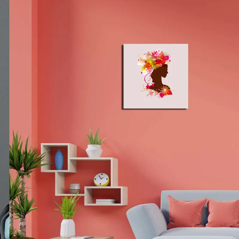 Wow 30x30 Kadın Portre Dijital Baskı Duvar Tablo