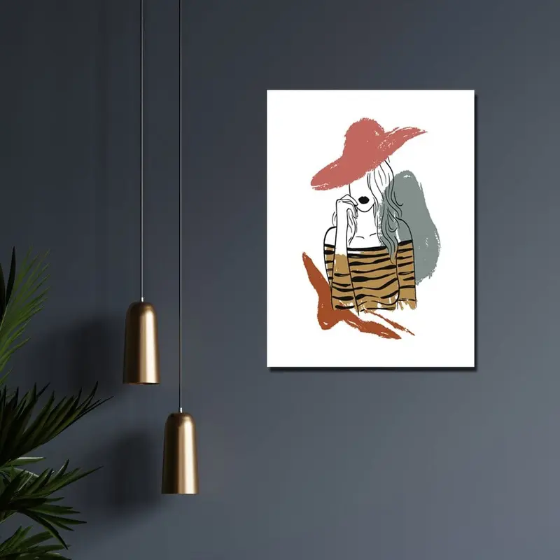 Wow 30x40 Sanatsal Kadın Portre Duvar Tablo