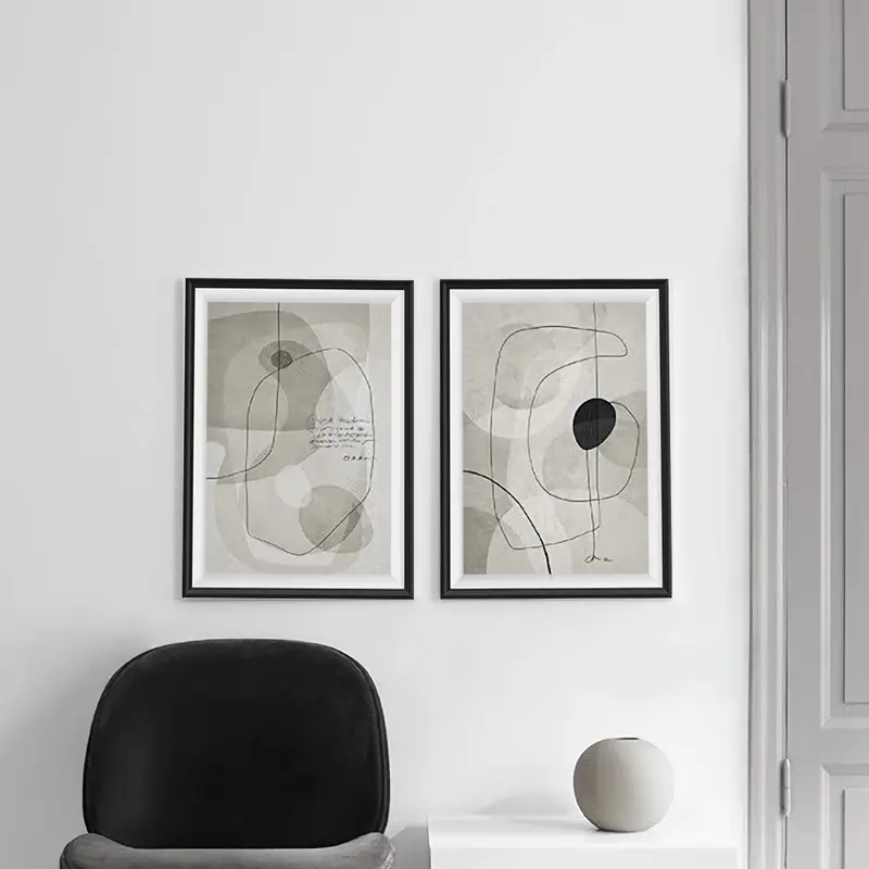 Wow Cool Art 2 Parça Çerçeve Görünümlü Ahşap Duvar Tablo Seti