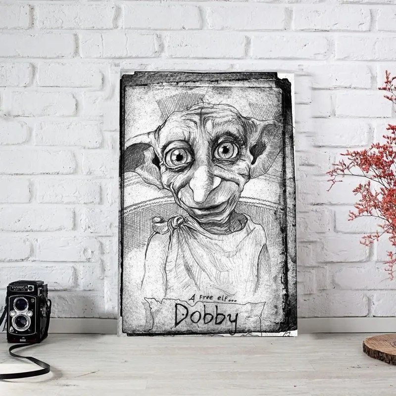 Wow Free Elf Dobby Ahşap Duvar Posteri 30x40cm