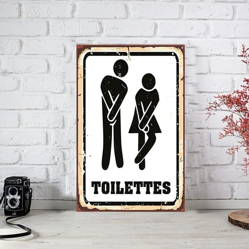Wow Toilettes Ahşap Duvar Posteri 30x40cm