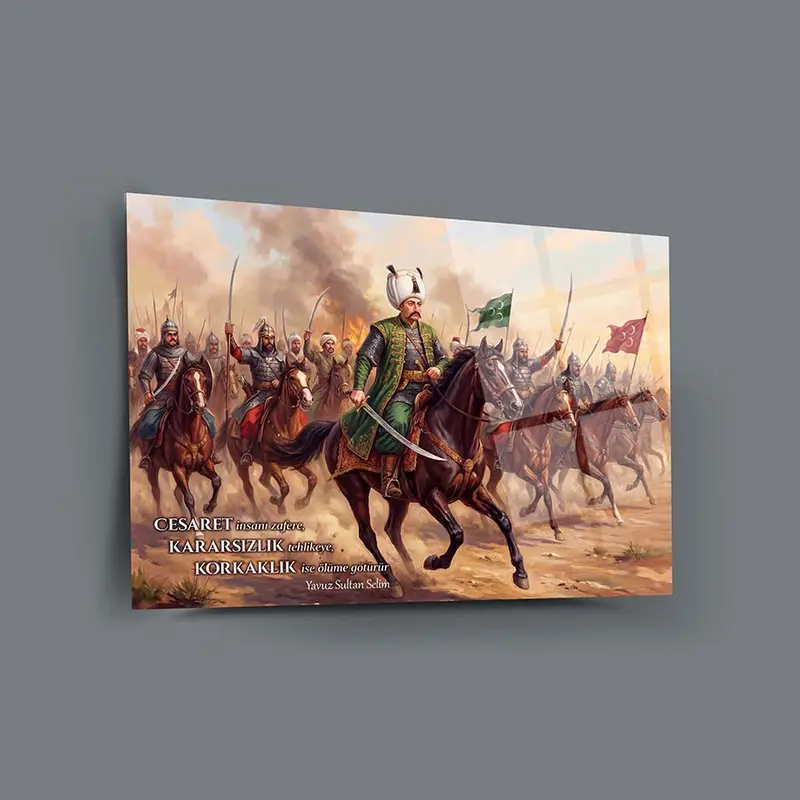 Yavuz Sultan Selim Çaldıran Seferi Cam Tablo