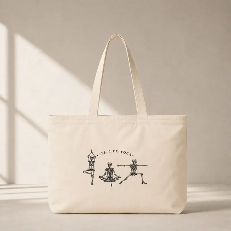 Yoga Skeletons Club Tote Bag