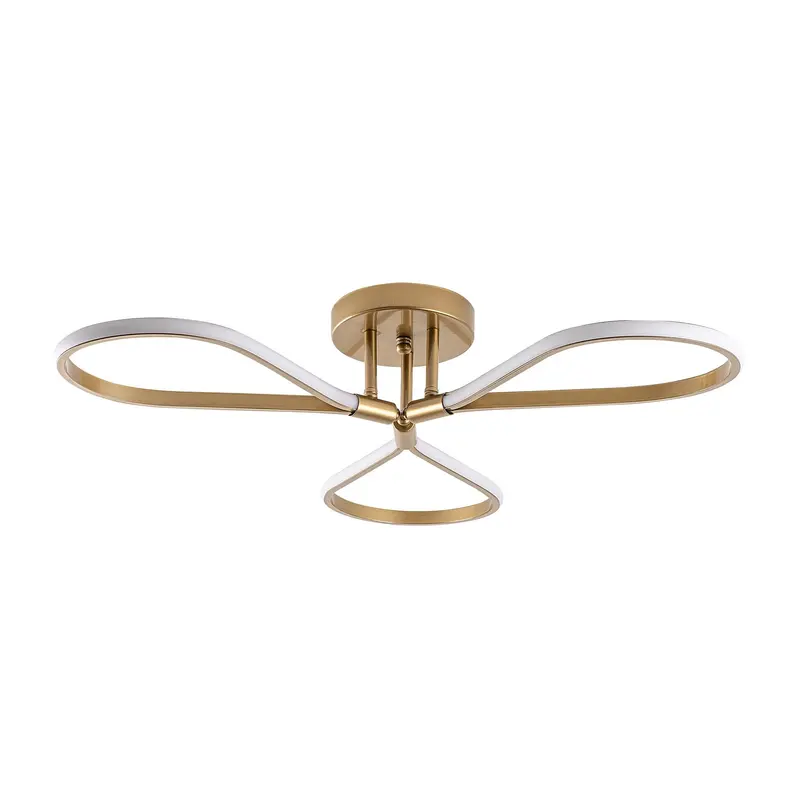 Yonca Metal LED Plafonyer - Altın