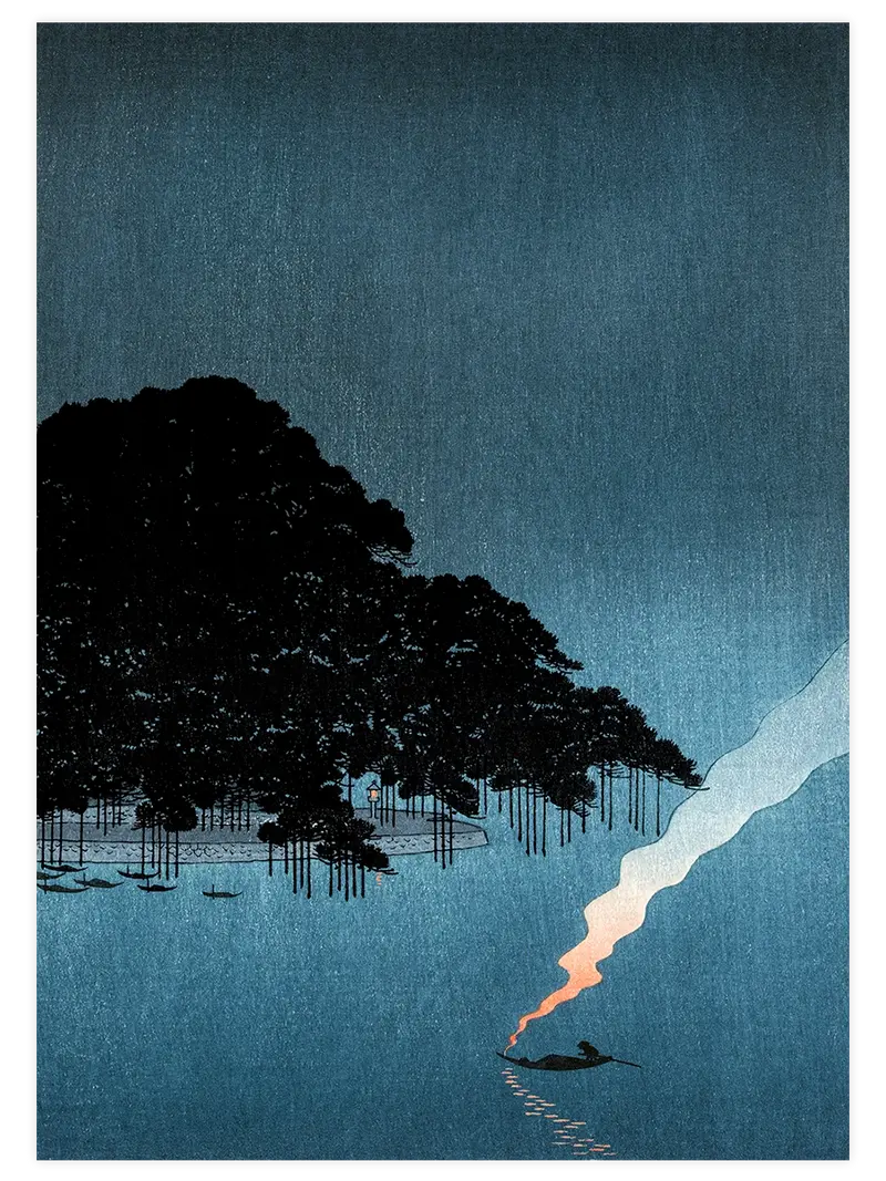 Yoshimoto Gesso Pine Tree at Karasaki - Art Print