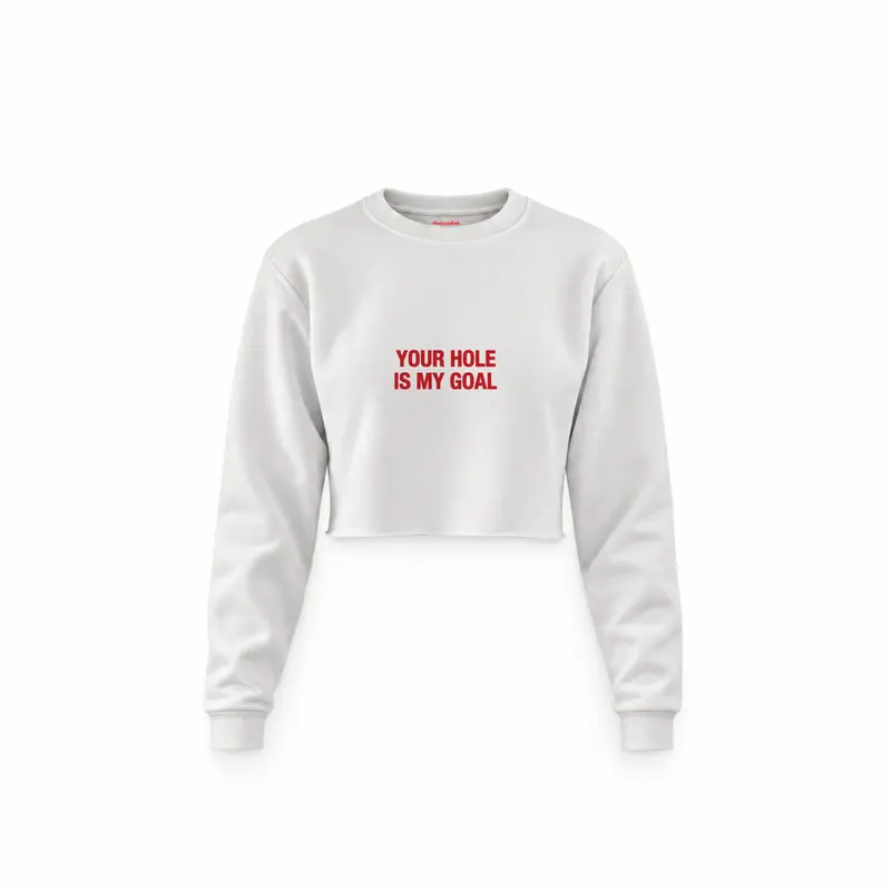 Your Hole Is My Goal Crop Sweatshirt