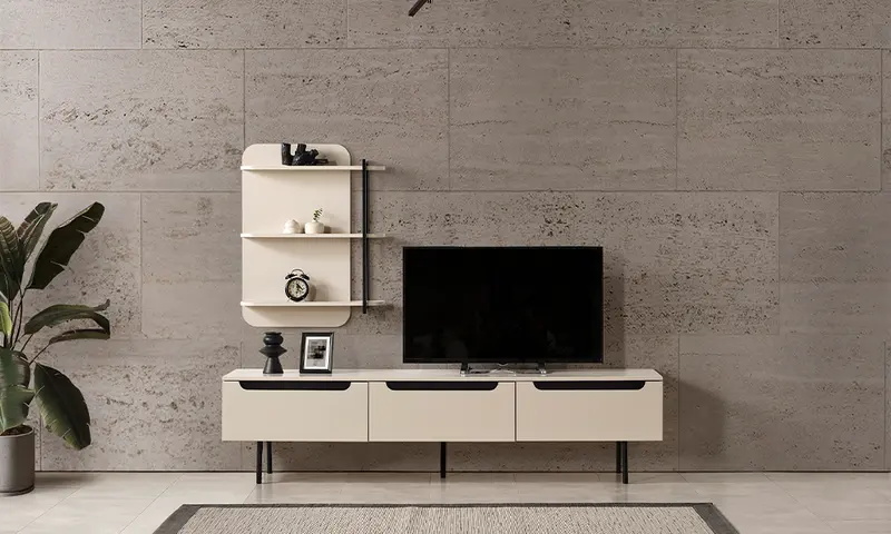 Zara Siyah Modern Tv Ünitesi